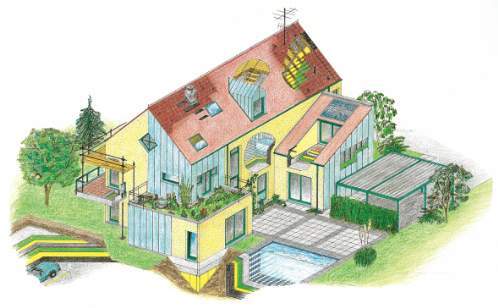 Grafik Haus- schematische Darstellung 
